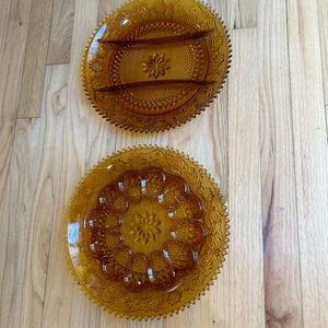 Indian VITAGE Glass - serving AND egg platter